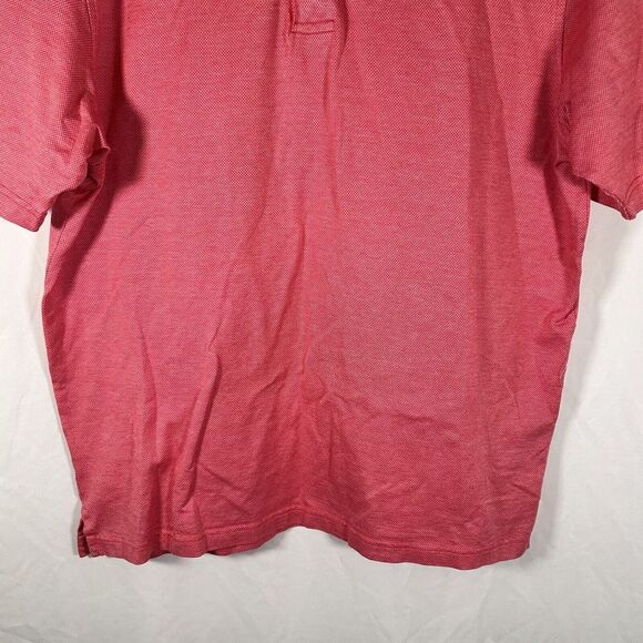 Jos. A Bank Shirt Men's XL Red Short Sleeve Polo 1/4 Button Collared - Picture 3 of 8